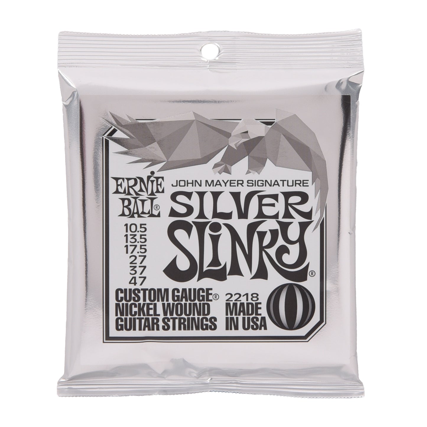 Ernie Ball John Mayer Silver Slinky Nickel Wound Electric Guitar Strings 10.5-47 Gauge