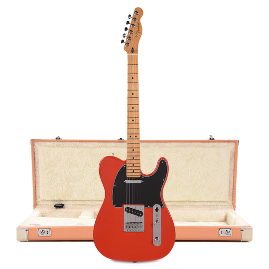 Fender Player II Telecaster MN Coral Red and Pacific Peach Hardshell Case Bundle