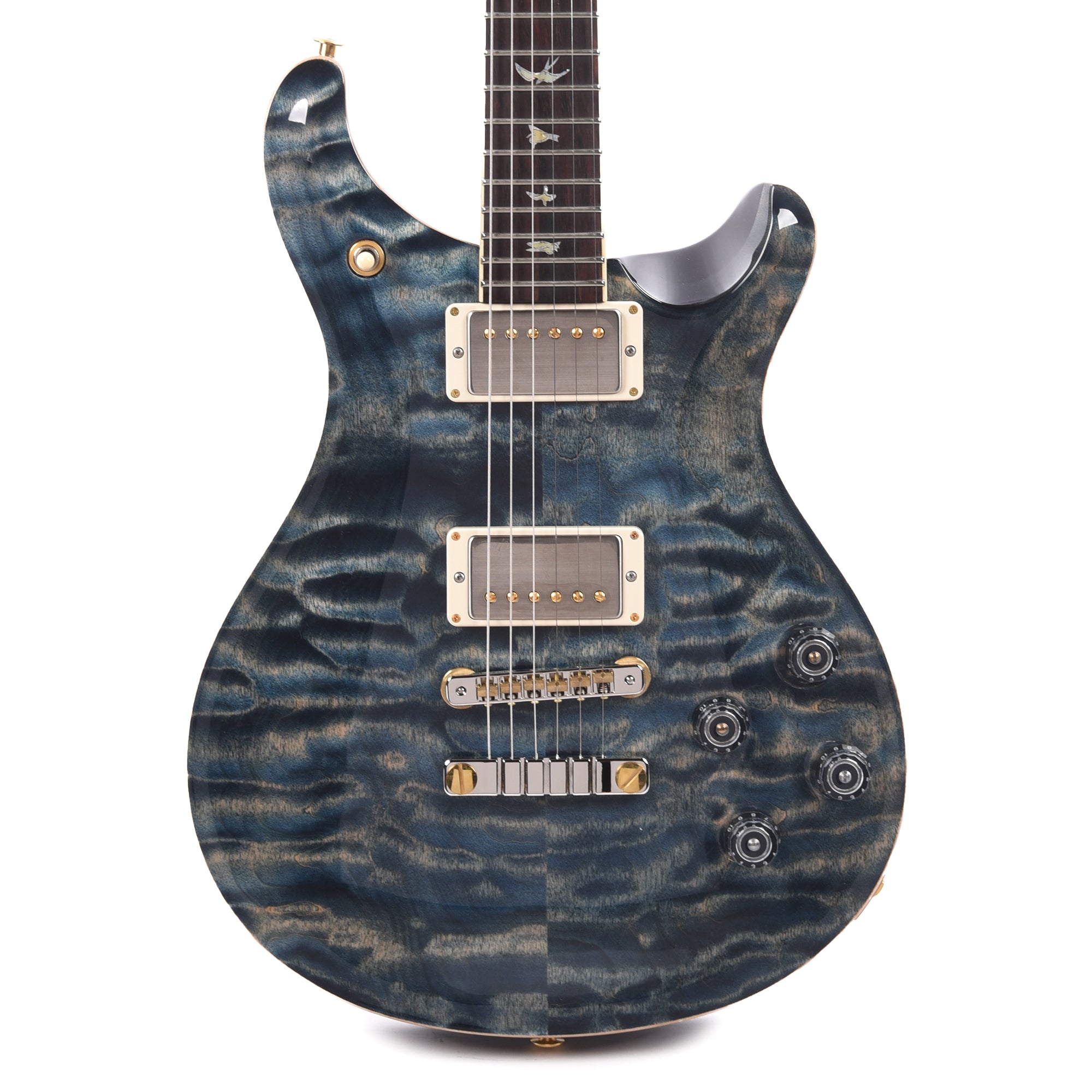 PRS Wood Library McCarty 594 10-Top Quilt Faded Whale Blue w/Figured Stained Maple Neck & Cocobolo Fingerboard