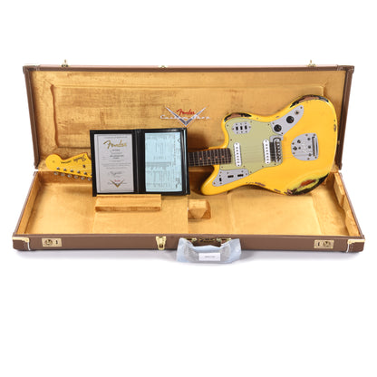 Fender Custom Shop 1962 Jaguar Heavy Relic Super Aged Graffiti Yellow Over 3-Color Sunburst