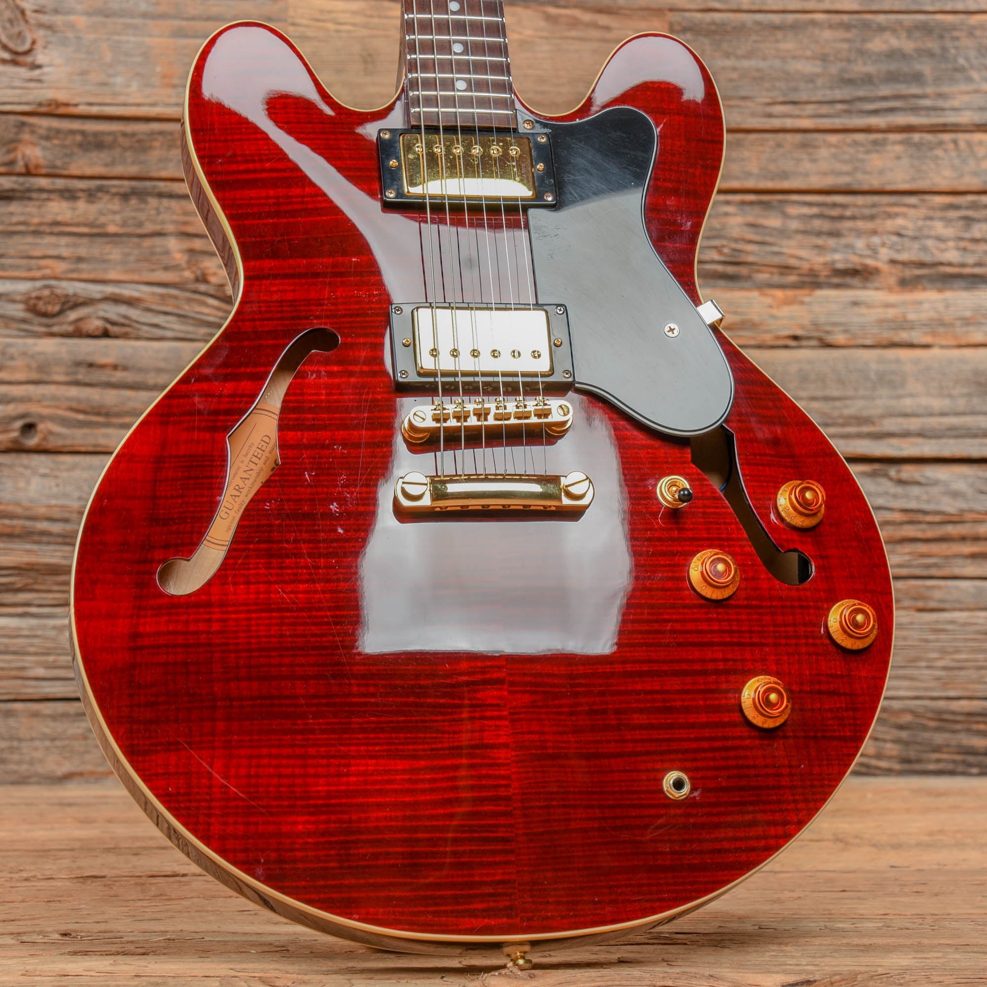 Epiphone Dot Deluxe Flame Wine Red 2005