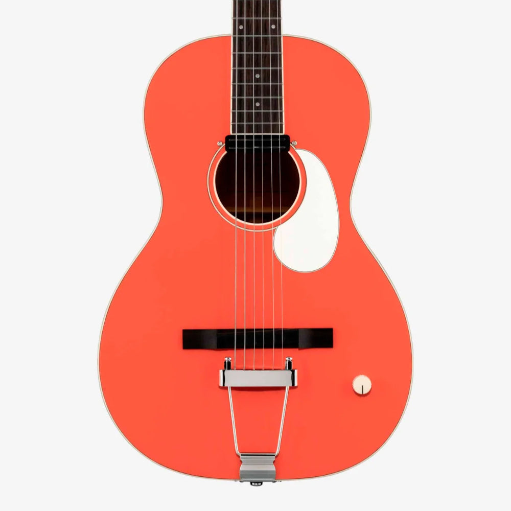 Orangewood Juniper Guava Red Live Rubber Bridge Parlor Acoustic Guitar