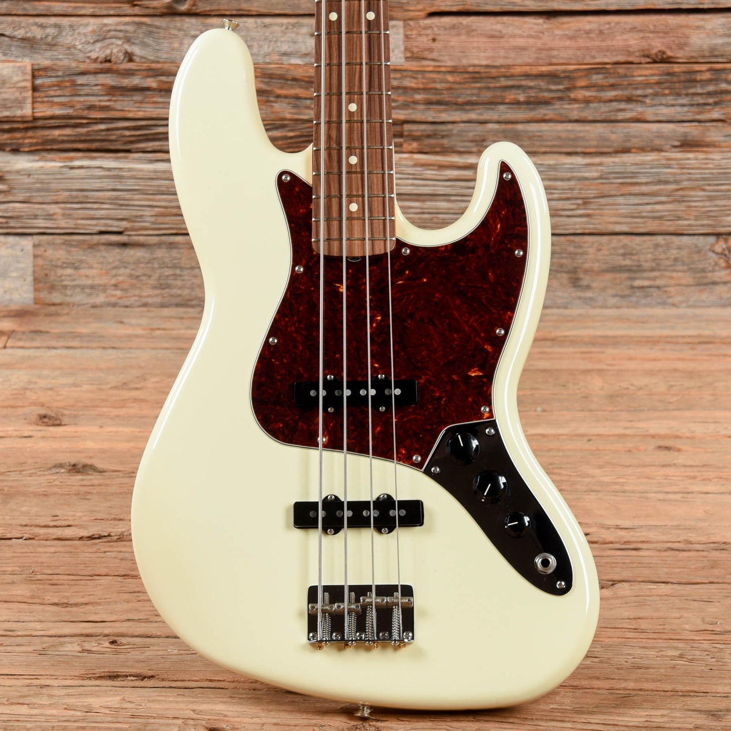 Fender 60's Classic Series Lacquer Jazz Neck w/ Fender Jazz Bass Body Olympic White 2018