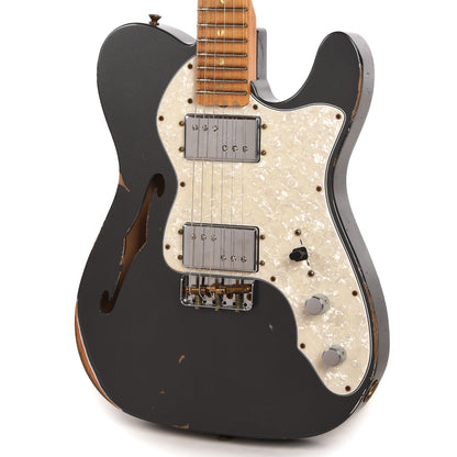 Fender Custom Shop Limited Edition "Bobbed" Telecaster Thinline Relic Super Aged Charcoal Frost Metallic