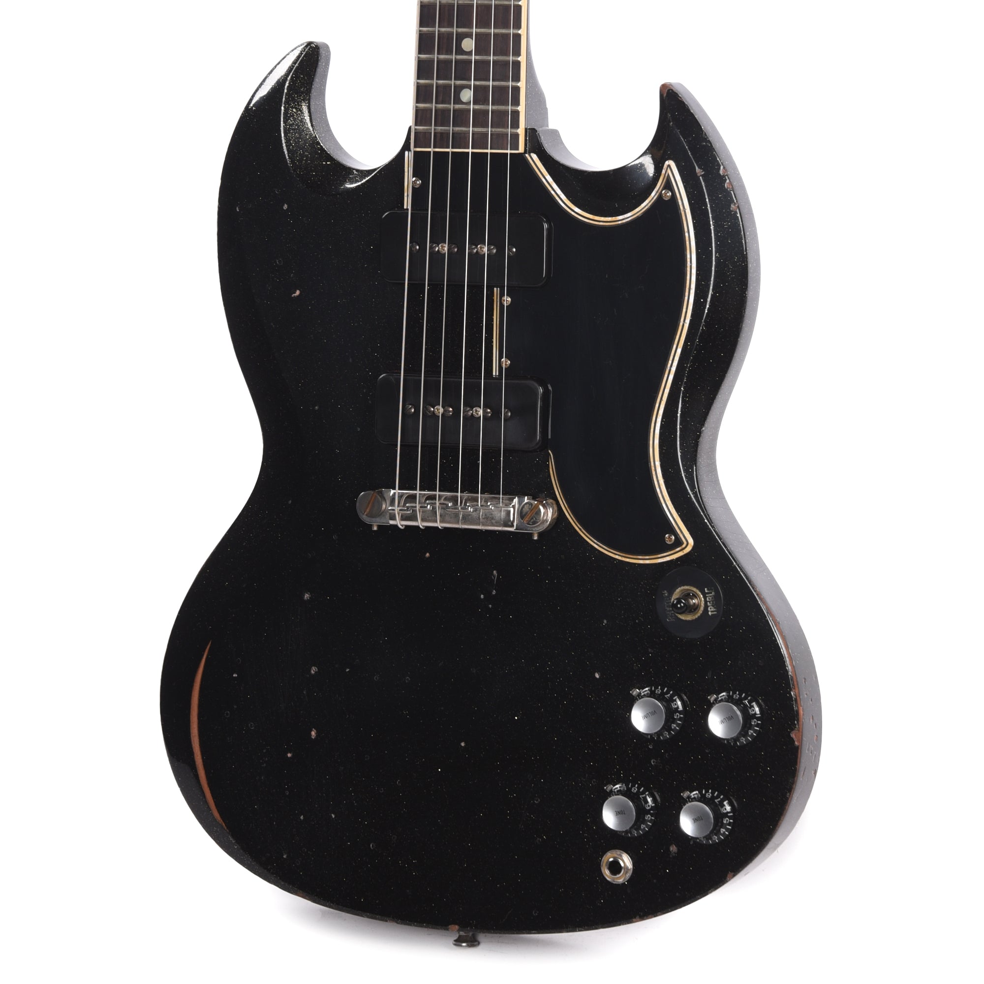 Gibson Custom Shop 1963 SG Special Reissue Antique Black Sparkle Murphy Lab Heavy Aged