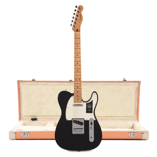 Fender Player II Telecaster MN Black and Pacific Peach Hardshell Case Bundle