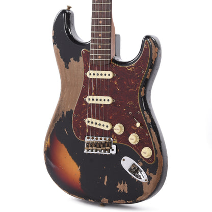 Fender Custom Shop Limited Edition Roasted 1961 Stratocaster Super Heavy Relic Aged Black Over 3-Color Sunburst