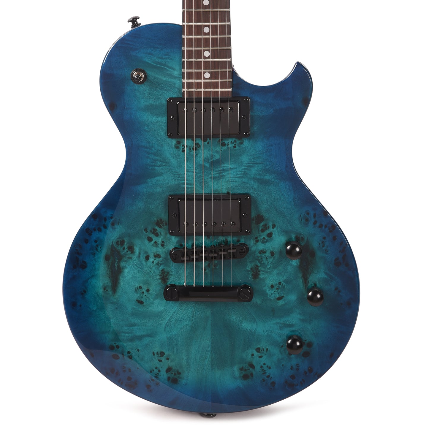 Schecter Solo-II Standard Electric Guitar Ocean Blue Burst Burl