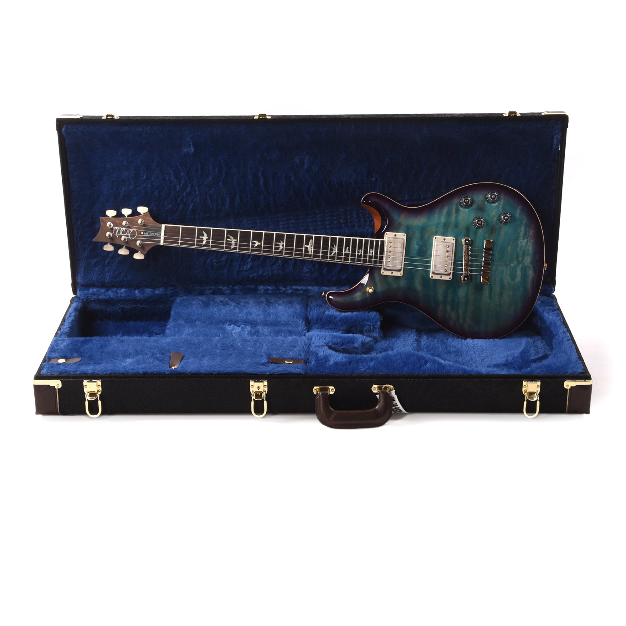 PRS Wood Library McCarty 594 10-Top Quilt Aquableux Purple Burst w/Figured Stained Maple Neck & Cocobolo Fingerboard