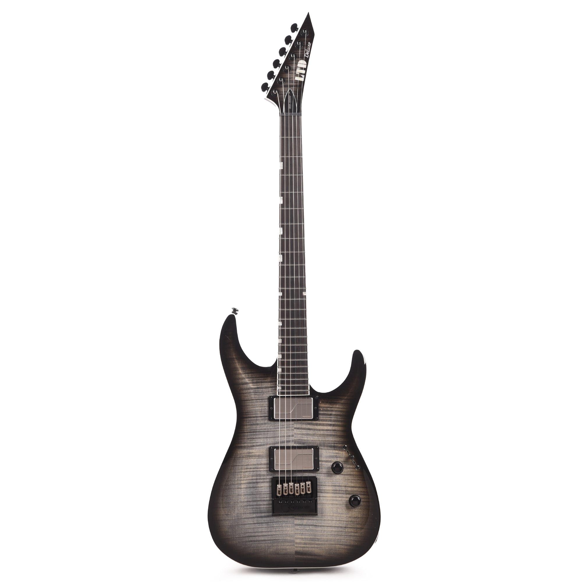 ESP LTD MH-1000 EverTune Charcoal Burst w/ Flamed Maple Top