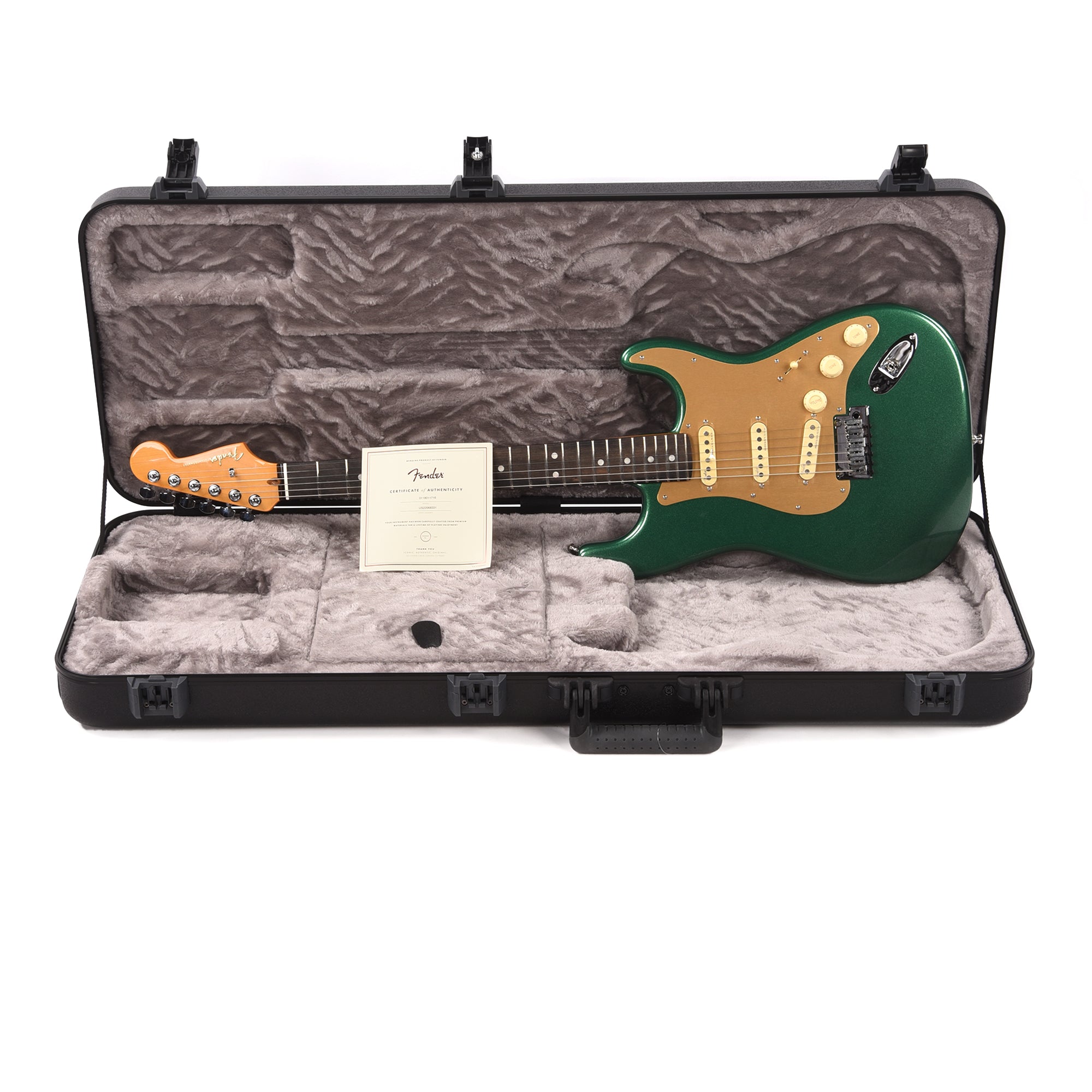 Fender American Ultra Stratocaster Mystic Pine & Anodized Gold Pickguard