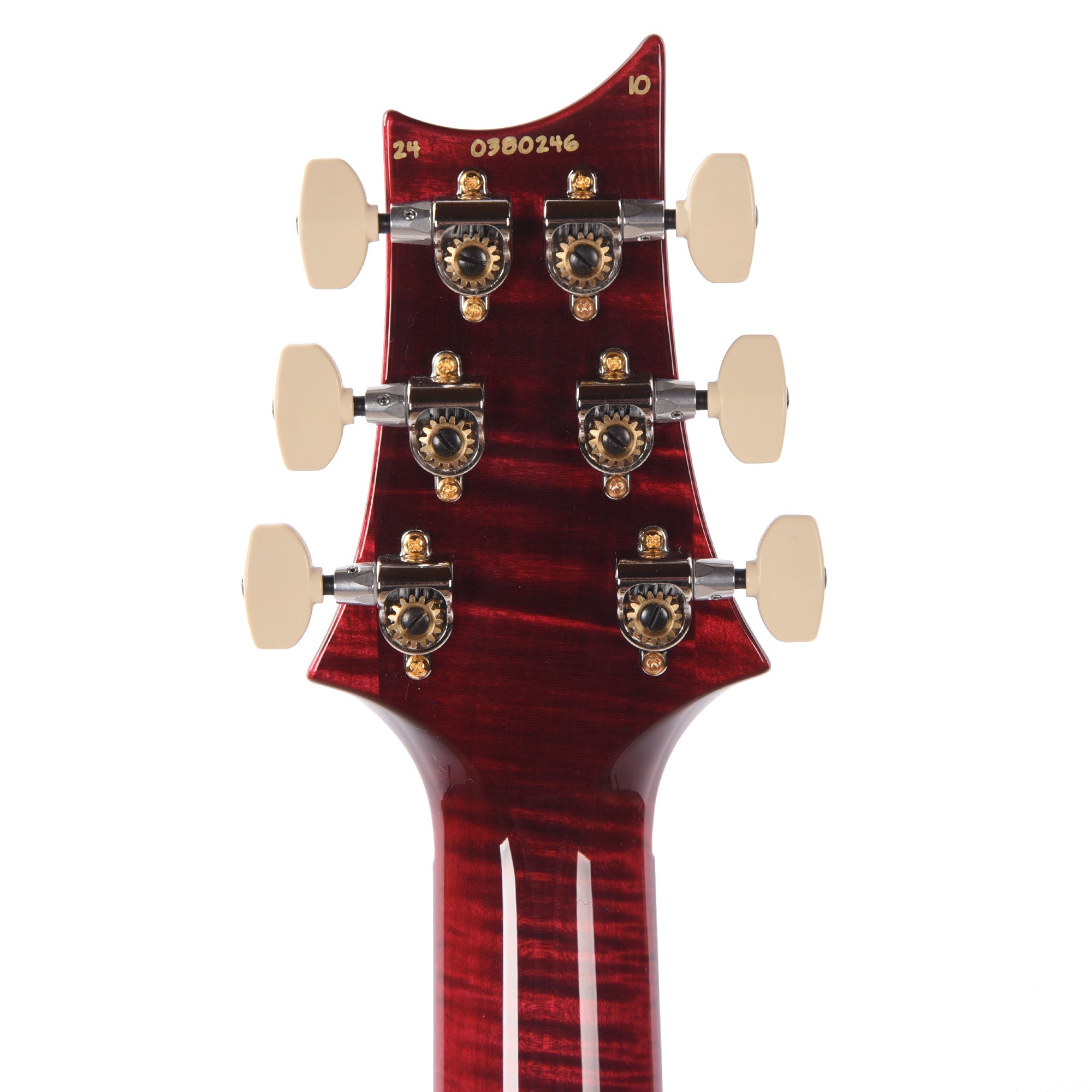 PRS Wood Library Custom 24 Fat Back 10-Top Flame Red Tiger w/Figured Stained Neck & African Blackwood Fingerboard