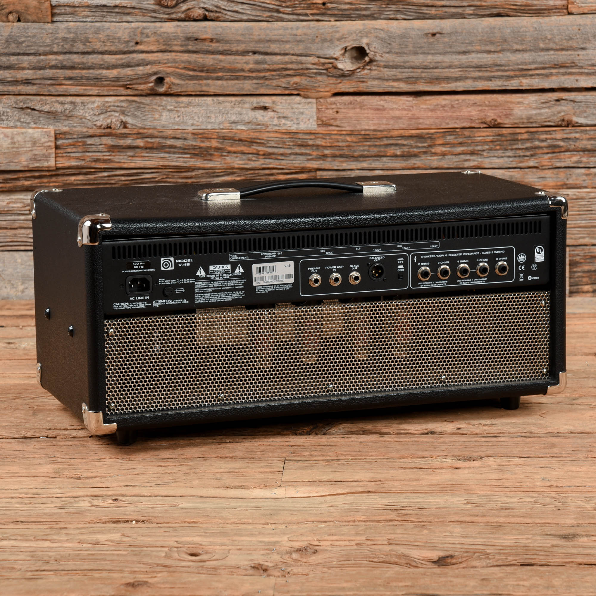 Ampeg V-4B 100-Watt Tube Bass Amp Head Reissue