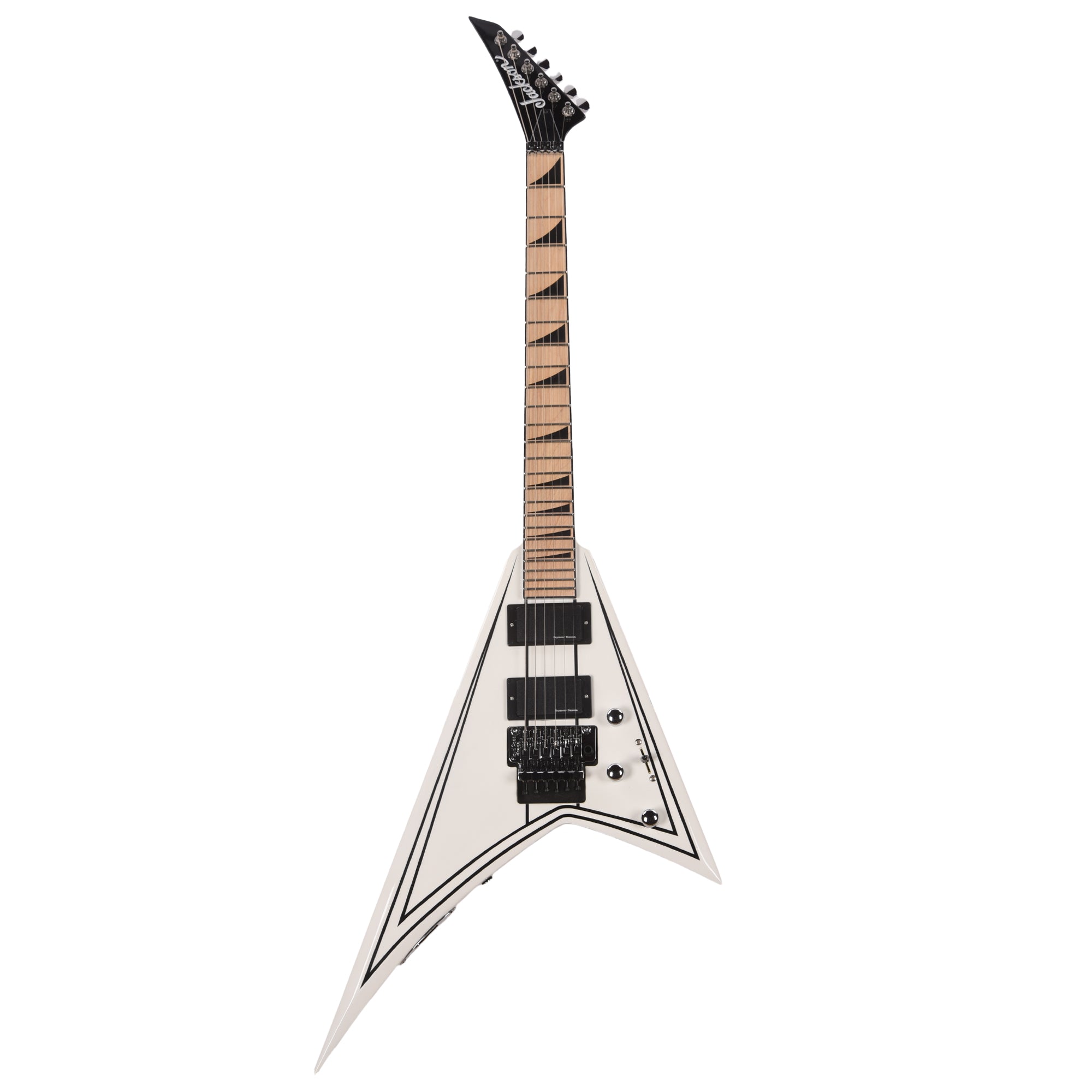 Jackson X Series Rhoads RRX24M Snow White with Black Pinstripes