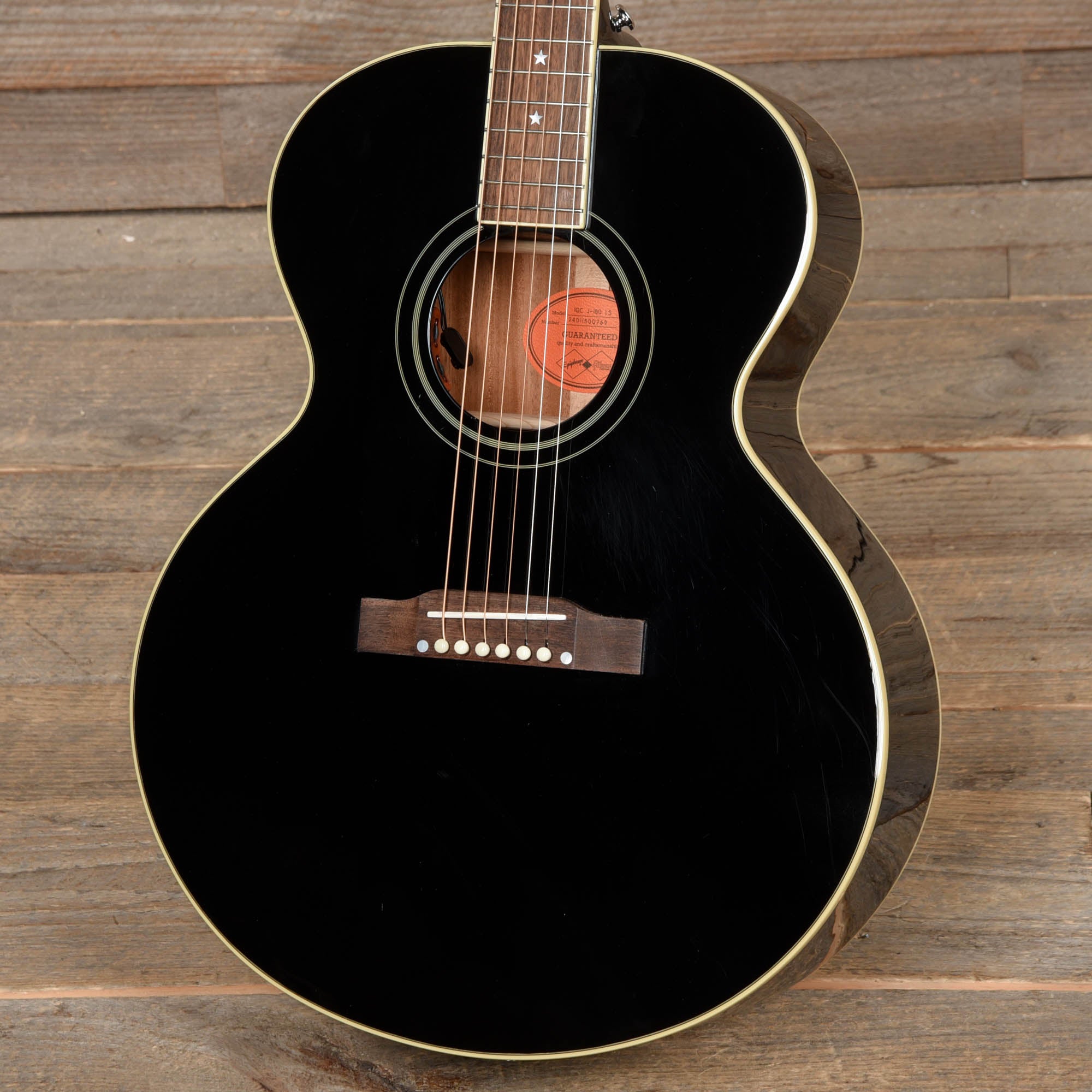 Epiphone Inspired by Gibson Custom J-180 LS Ebony