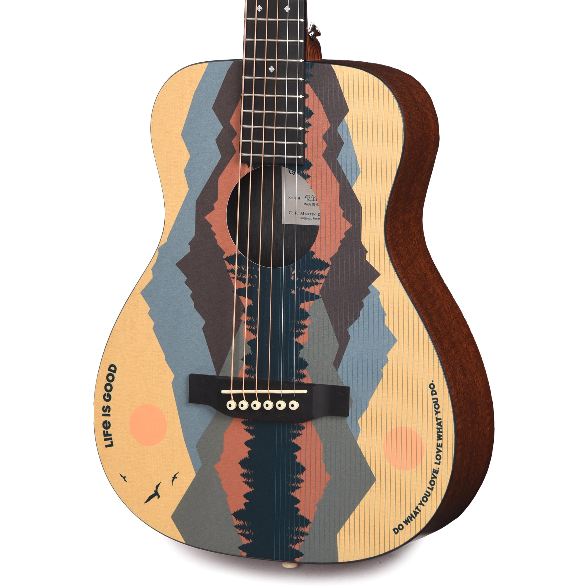 Martin LX1 Life is Good Print HPL/Figured Mahogany HPL