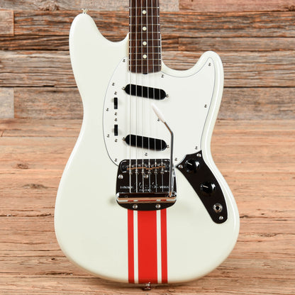 Fender MIJ Traditional 60s Mustang Olympic White/Red Competition Stripe 2023