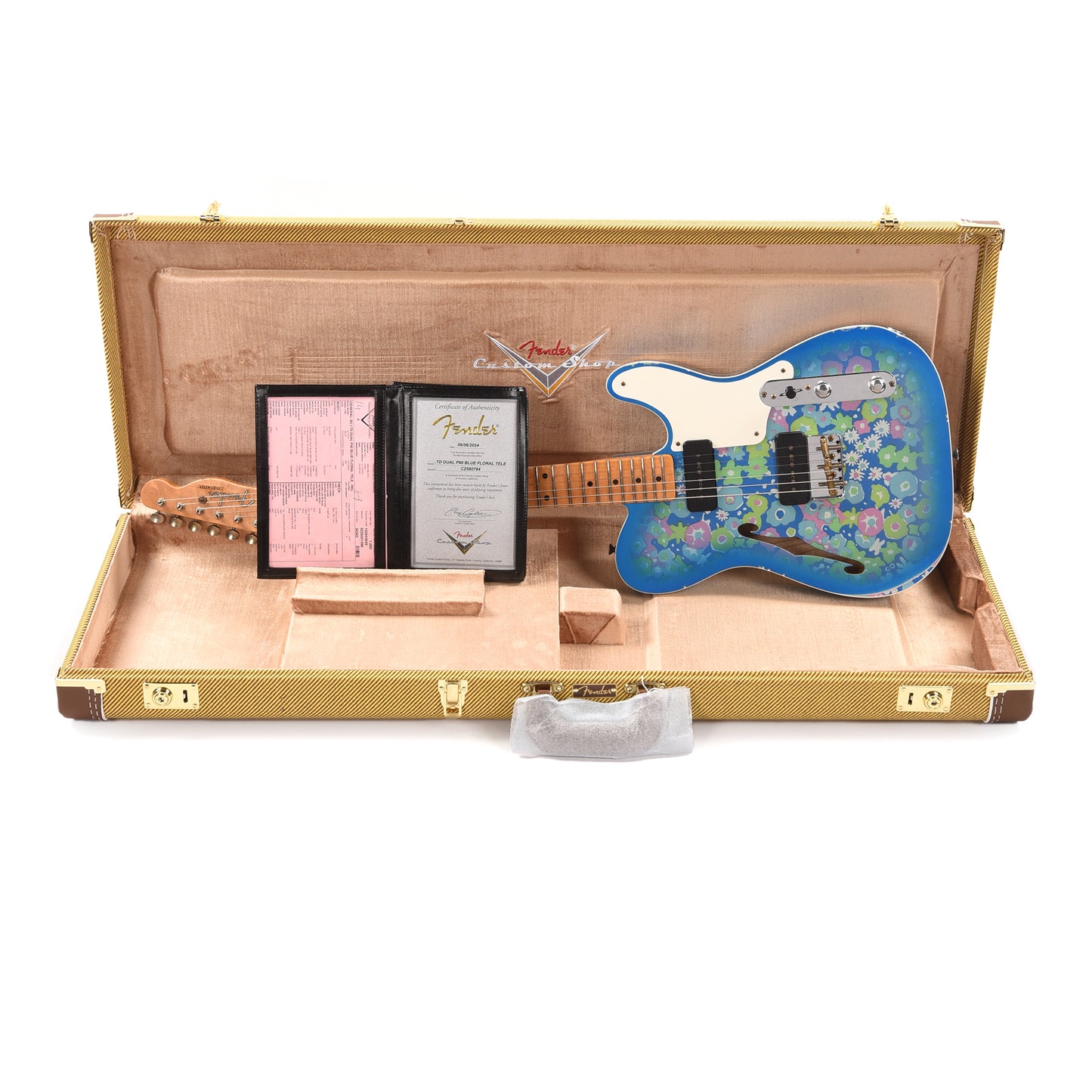 Fender Custom Shop Limited Edition Dual P90 Telecaster Relic Blue Floral