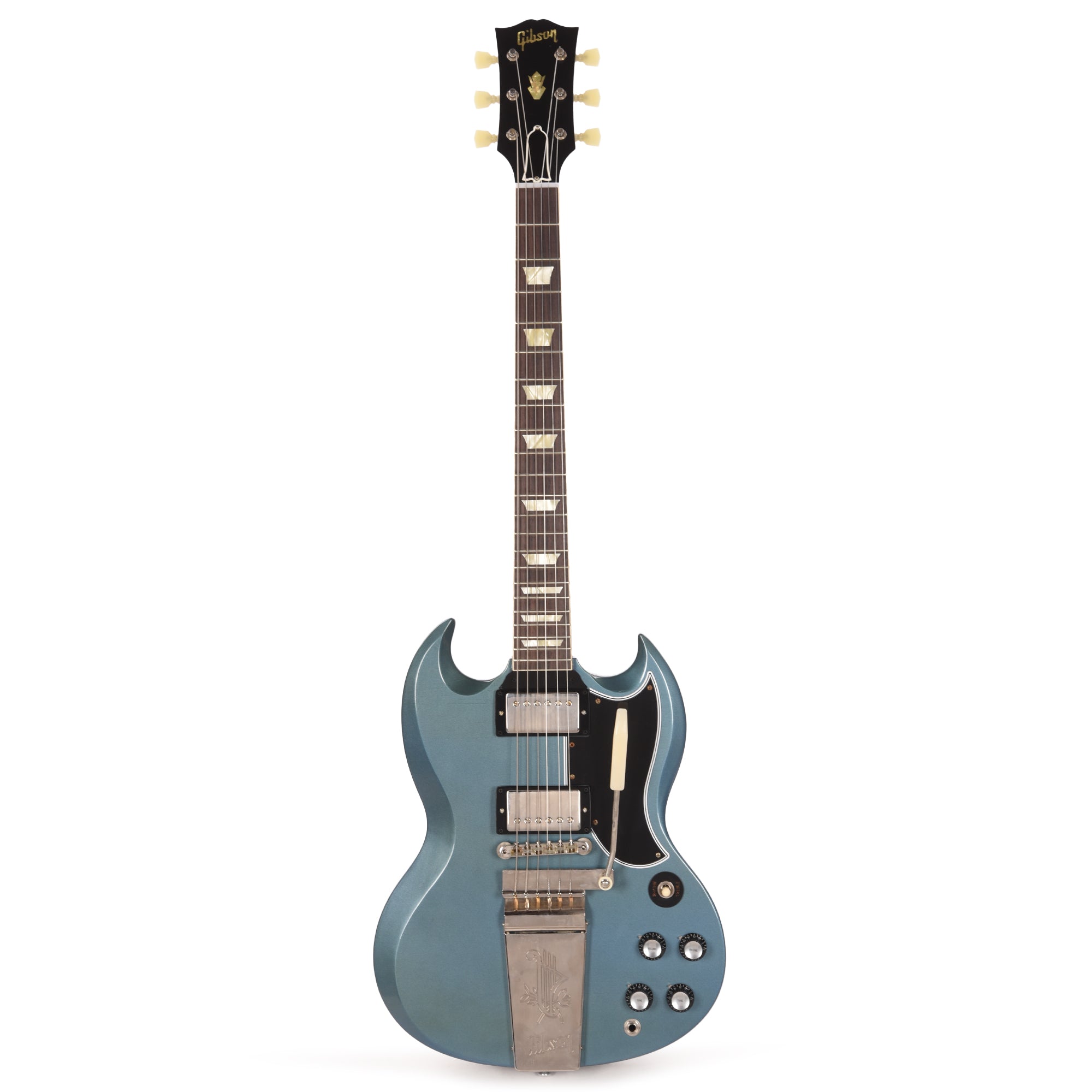 Gibson Custom Shop Murphy Lab 1964 SG Standard Reissue Pelham Blue Ultra Light Aged w/Maestro Vibrola