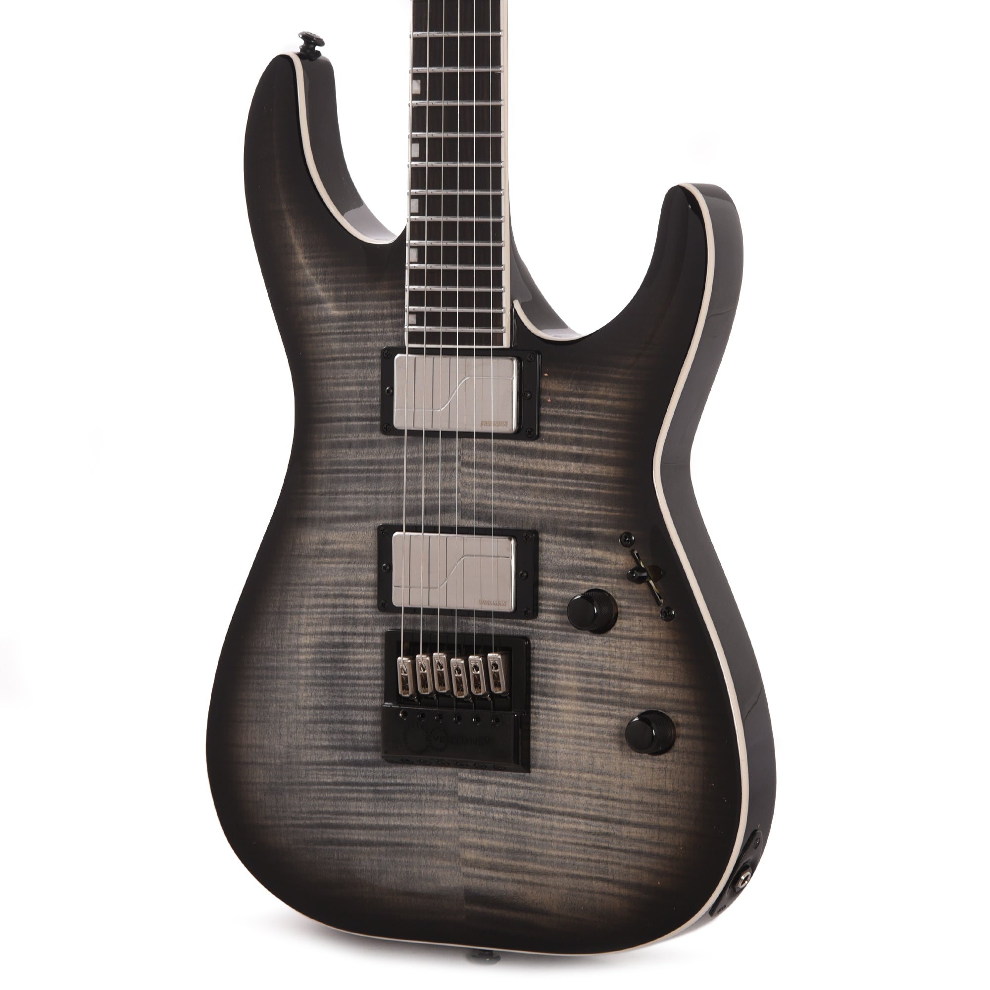 ESP LTD MH-1000 EverTune Charcoal Burst w/ Flamed Maple Top