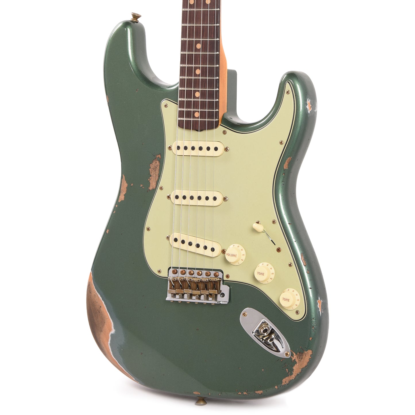 Fender Custom Shop Limited Edition 1964 L-Series Stratocaster Heavy Relic Aged Sage Green Metallic