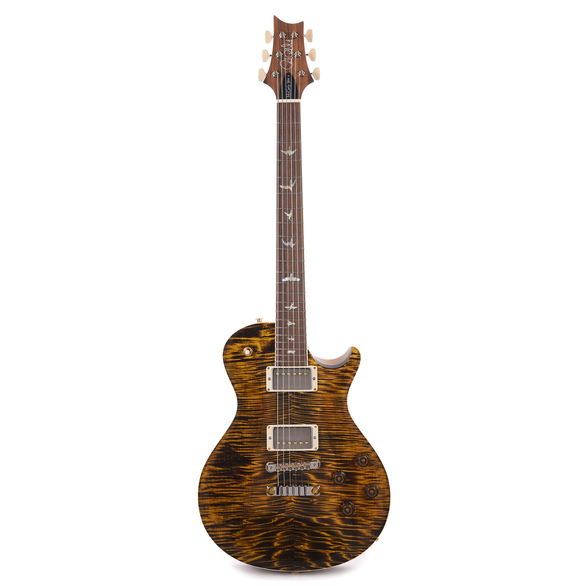 PRS Wood Library McCarty 594 Singlecut 10-Top Flame Yellow Tiger w/Korina Body/Neck & Brazilian Rosewood Fingerboard