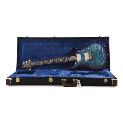 PRS Wood Library Custom 24 Fat Back 10-Top Flame Aquableux Purple Burst w/Brazilian Rosewood Fingerboard