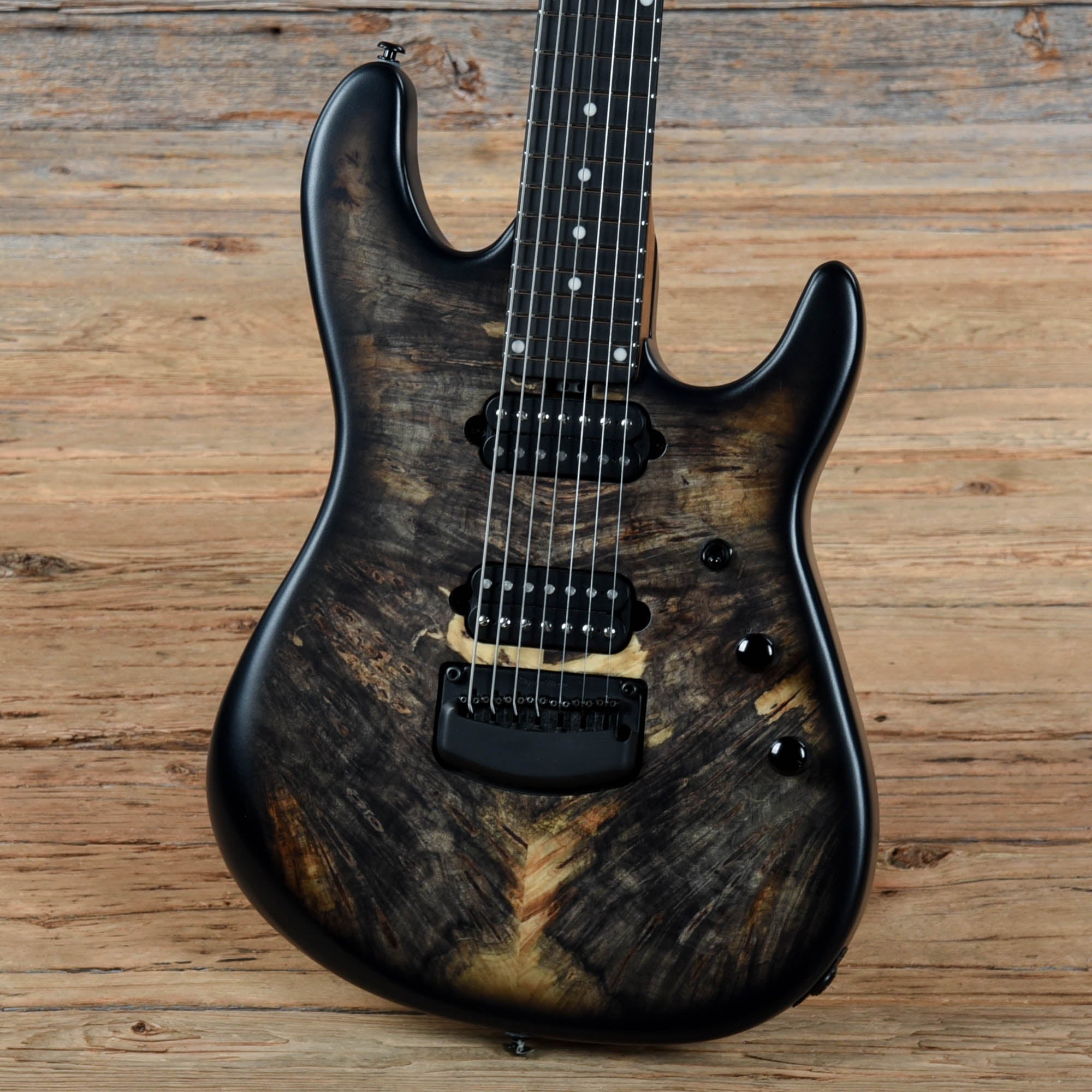 Music Man Jason Richardson Signature Cutlass 7 Natural Buckeye Burl / Black Burst 2020