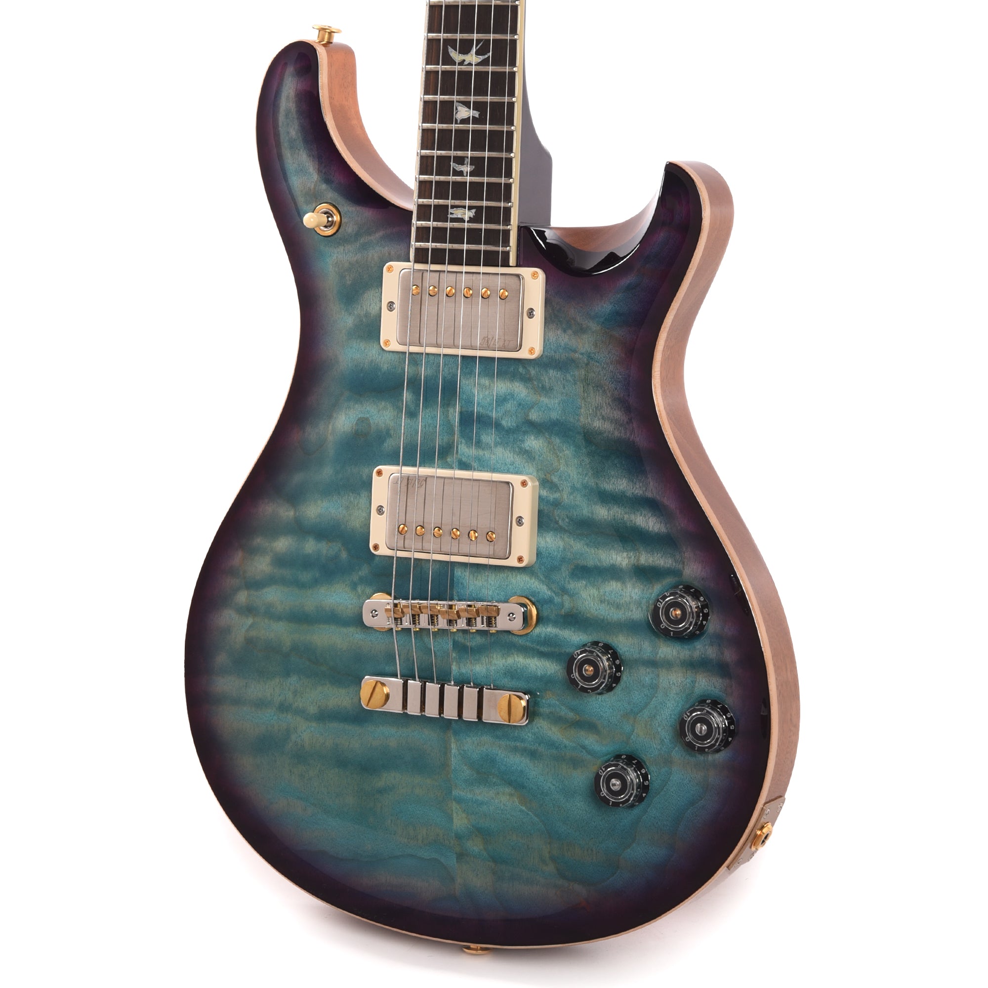 PRS Wood Library McCarty 594 10-Top Quilt Aquableux Purple Burst w/Figured Stained Maple Neck & Cocobolo Fingerboard