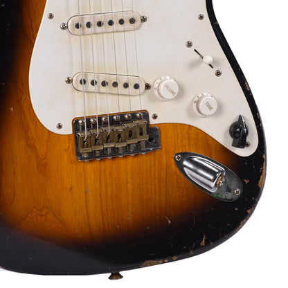 Fender Custom Shop 1954 Stratocaster Relic Wide Band Black 2-Color Sunburst Master Built by Levi Perry w/Fuzz Circuit