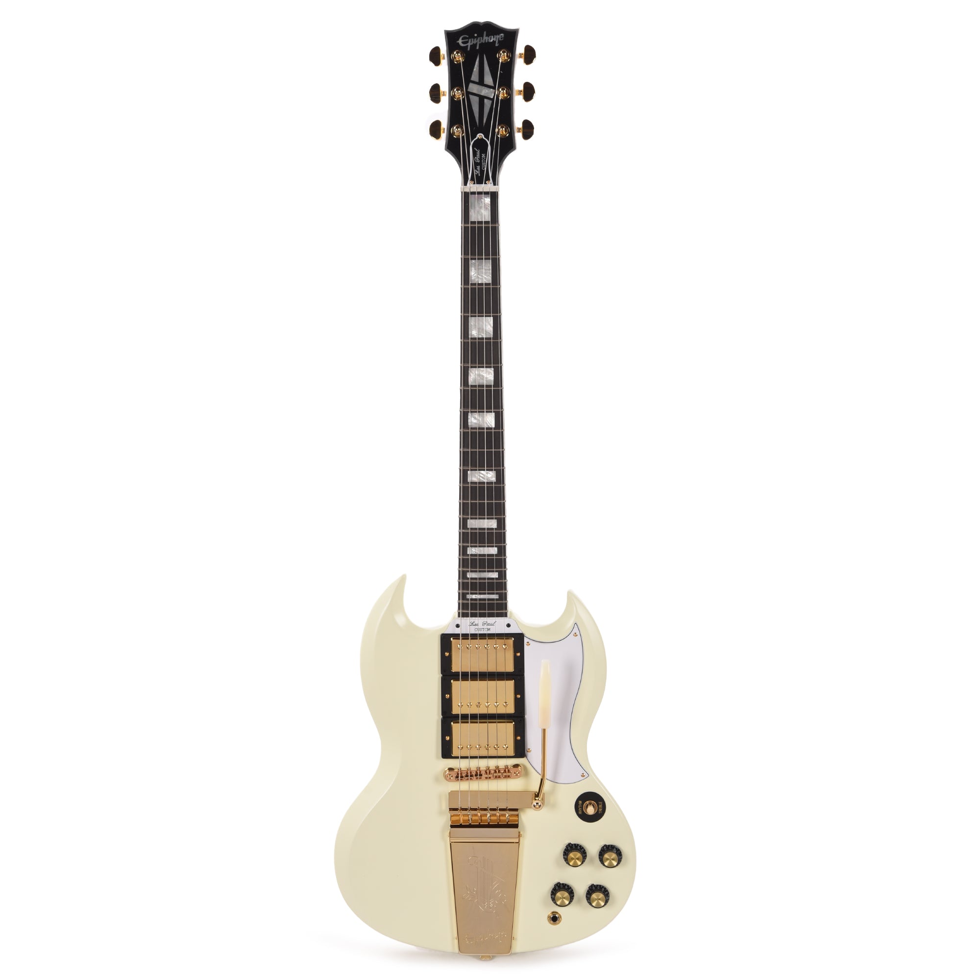 Epiphone Inspired by Gibson Custom 1963 Les Paul SG Custom Classic White w/Maestro Vibrola