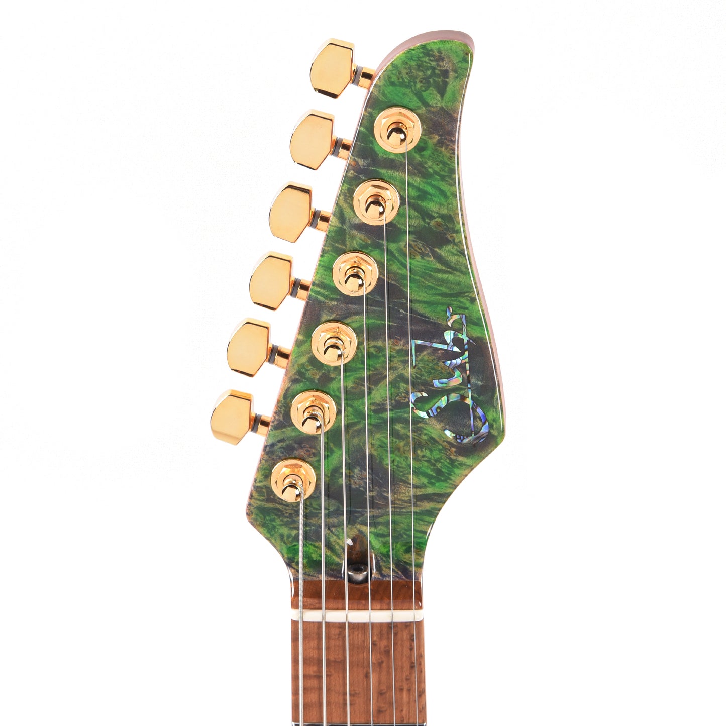 Suhr Custom Modern Trans Algae w/CME-Selected Burl Maple Top