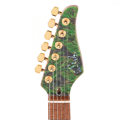 Suhr Custom Modern Trans Algae w/CME-Selected Burl Maple Top