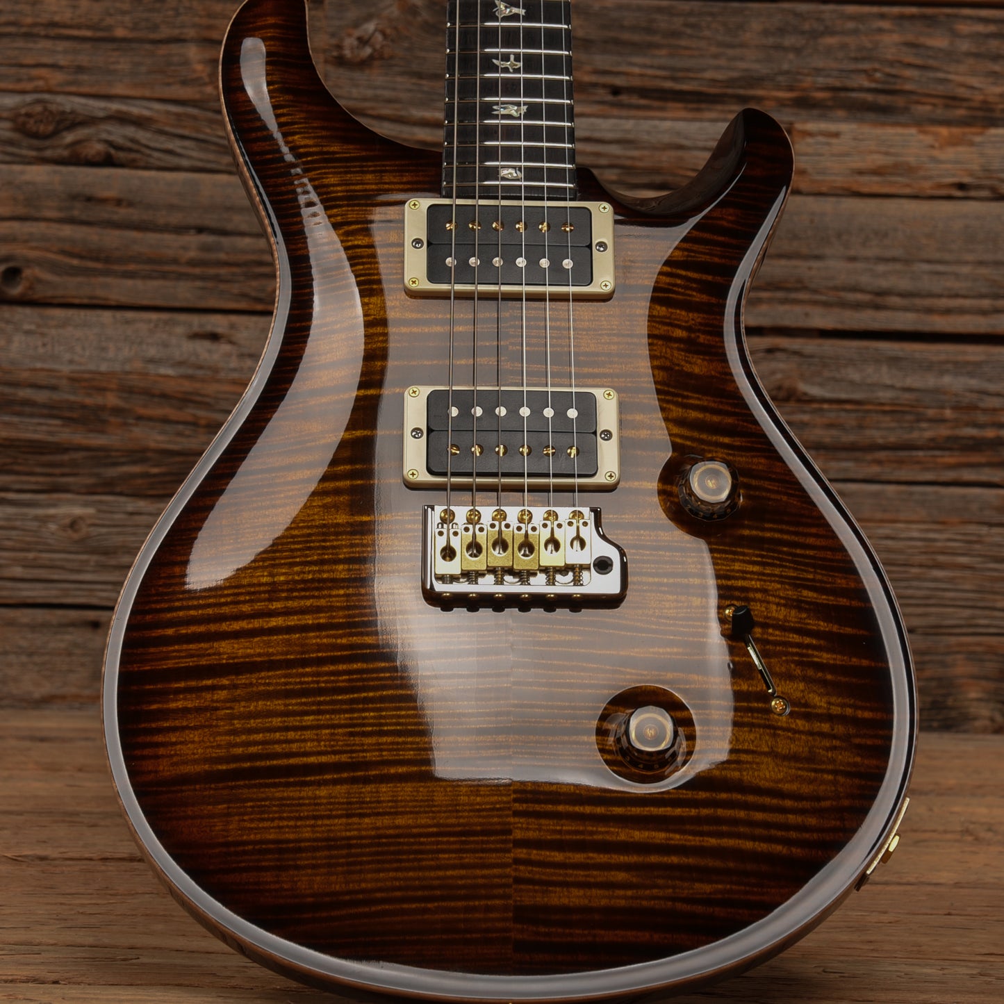 PRS Custom 24 10-Top Black Gold Burst 2020