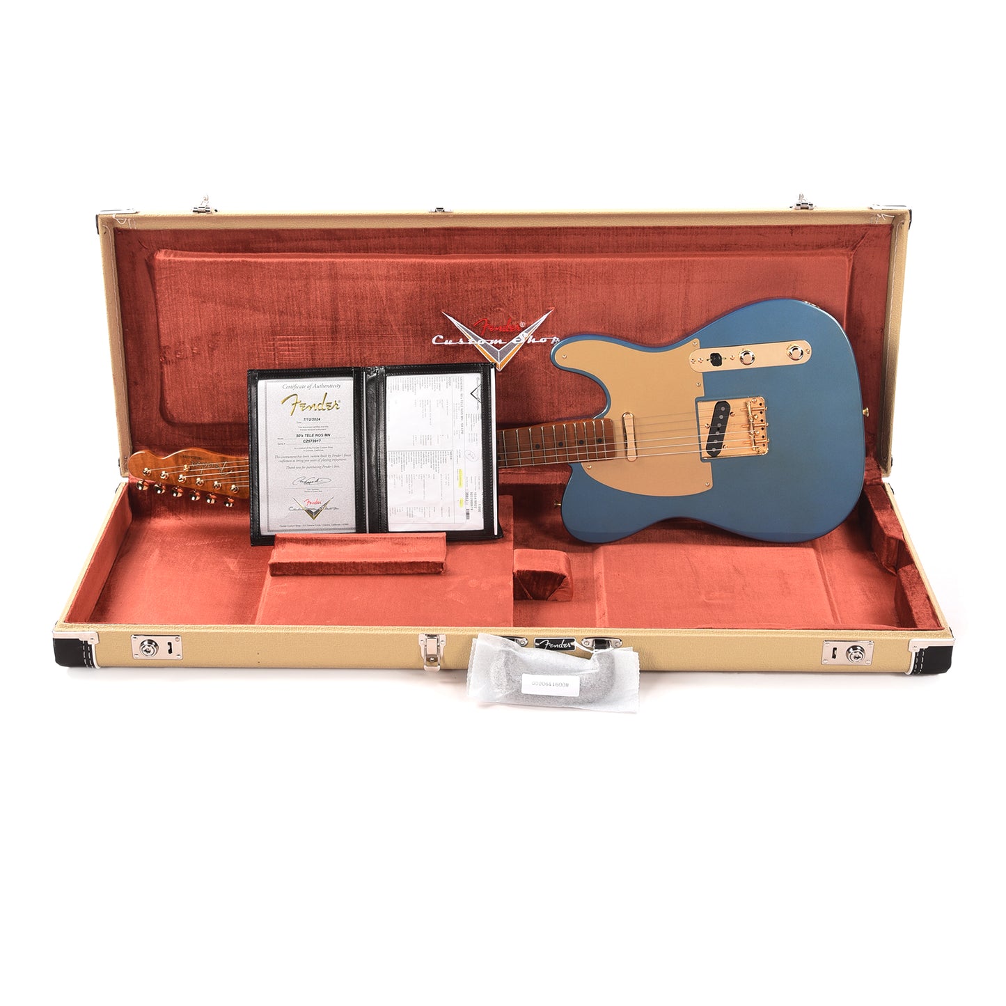 Fender Custom Shop 1950s Telecaster NOS Super Aged Lake Placid Blue w/Roasted 3A Flame Neck & Gold Hardware