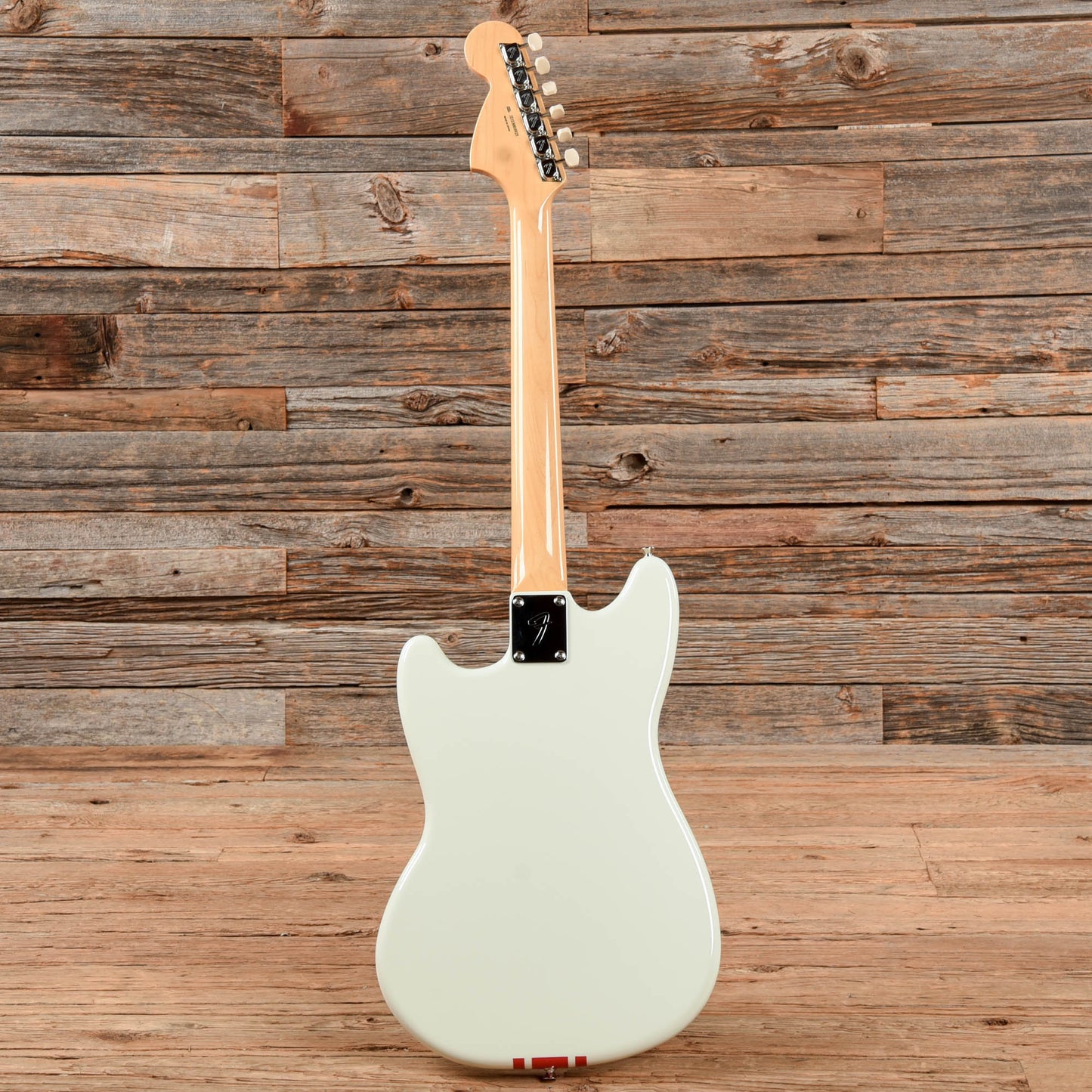 Fender MIJ Traditional 60s Mustang Olympic White/Red Competition Stripe 2023