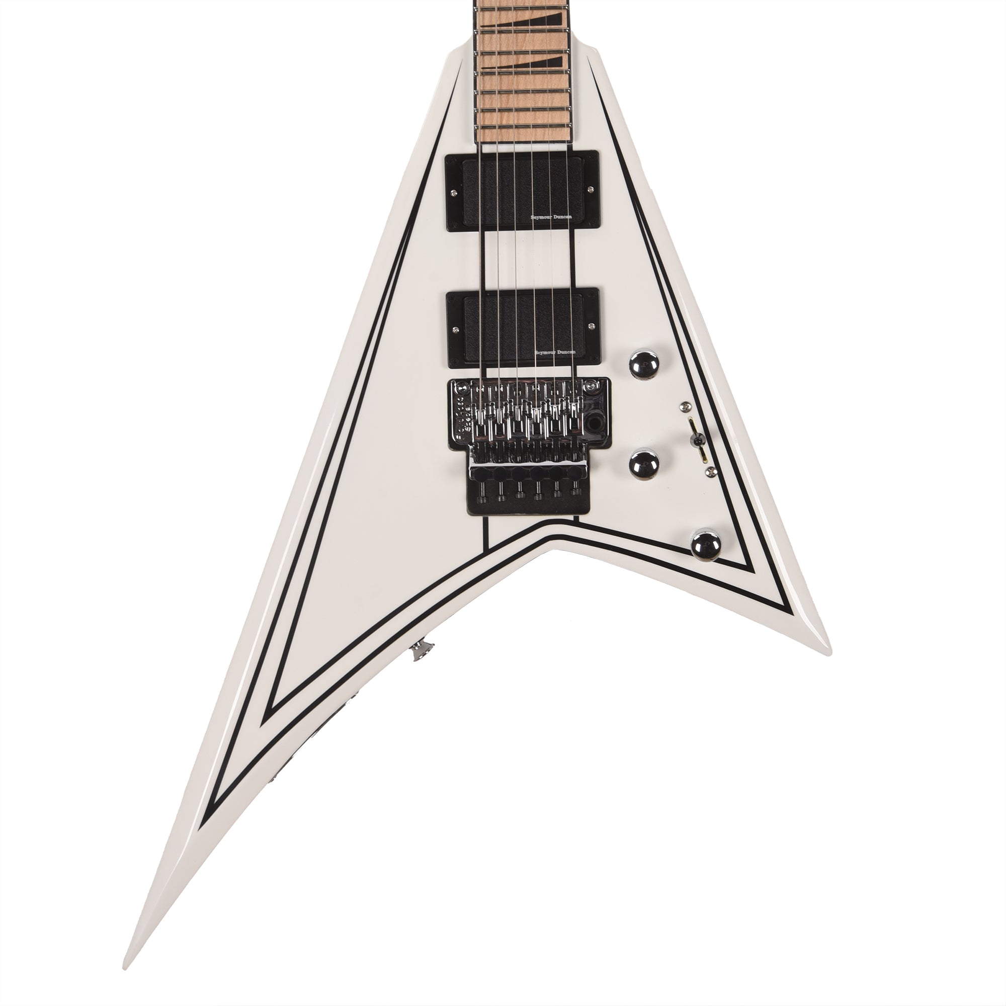 Jackson X Series Rhoads RRX24M Snow White with Black Pinstripes