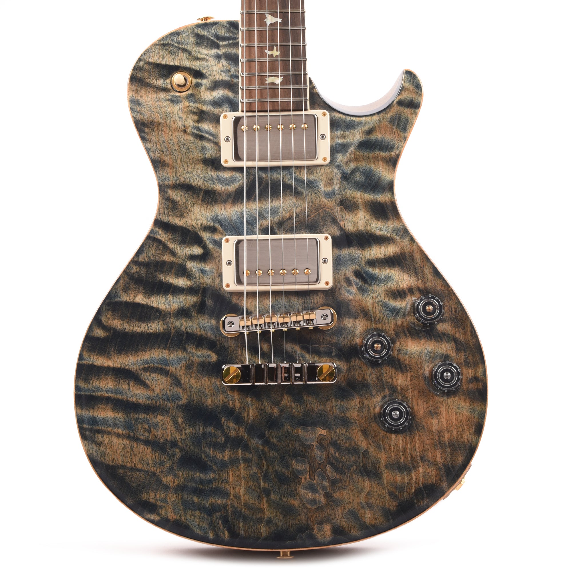 PRS Wood Library McCarty 594 Singlecut 10-Top Quilt Faded Whale Blue w/Korina Body/Neck & Brazilian Rosewood Fingerboard