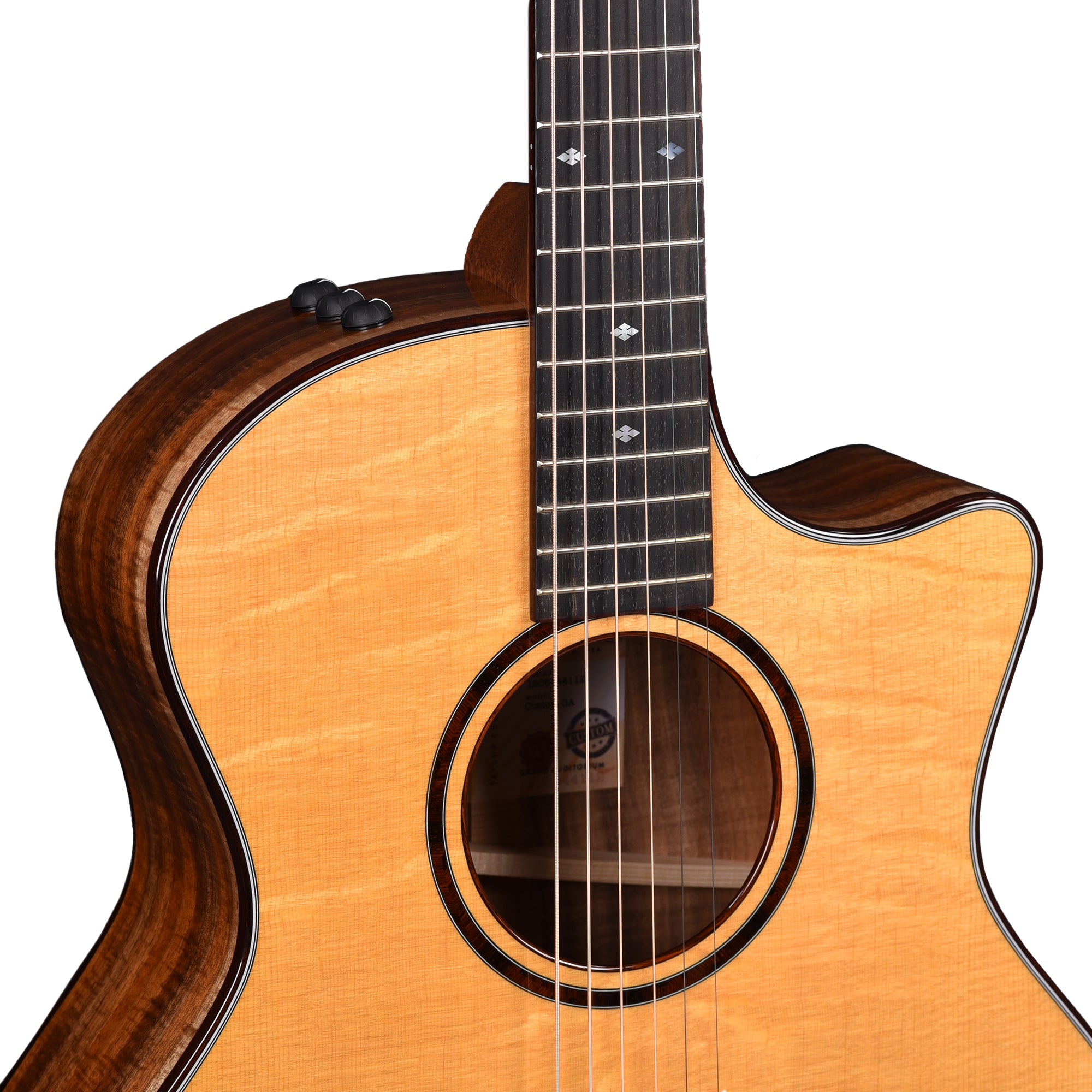 Taylor Custom Grand Auditorium Bearclaw Spruce/AA Hawaiian Koa Natural Aged Toner Top ES2