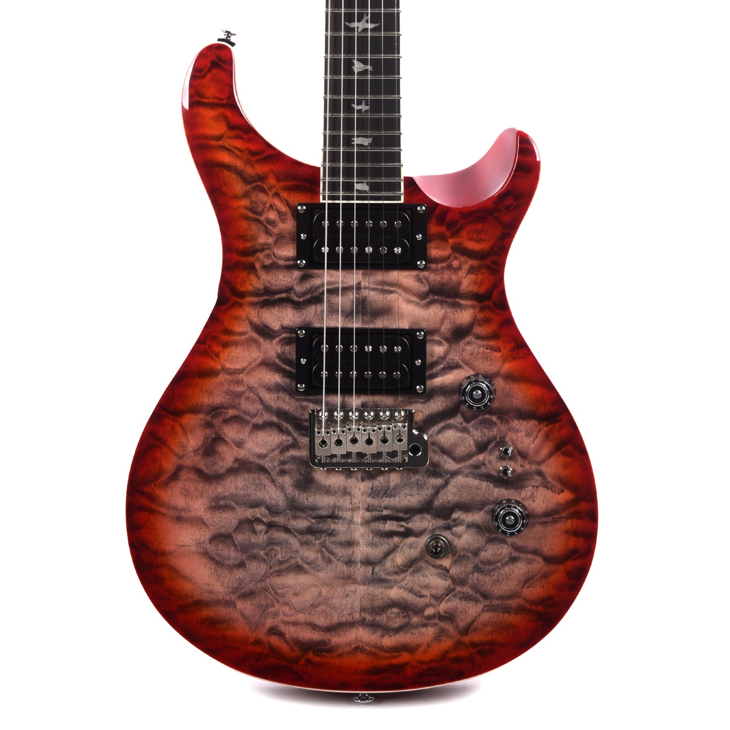 PRS SE Custom 24-08 Quilt Charcoal Cherry Burst