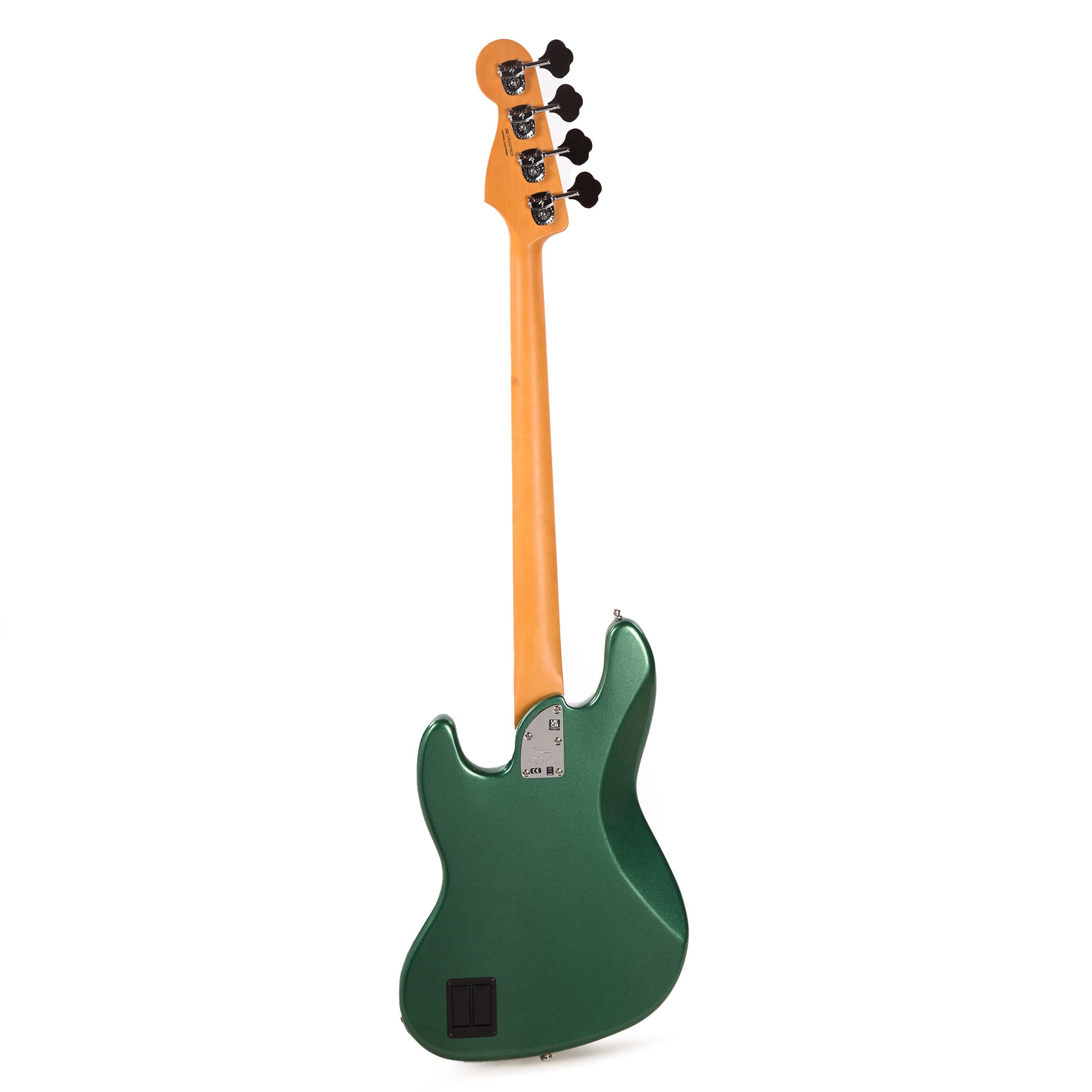 Fender American Ultra Jazz Bass Mystic Pine Green w/Ebony Fingerboard, Anodized Gold Pickguard, & Matching Headcap