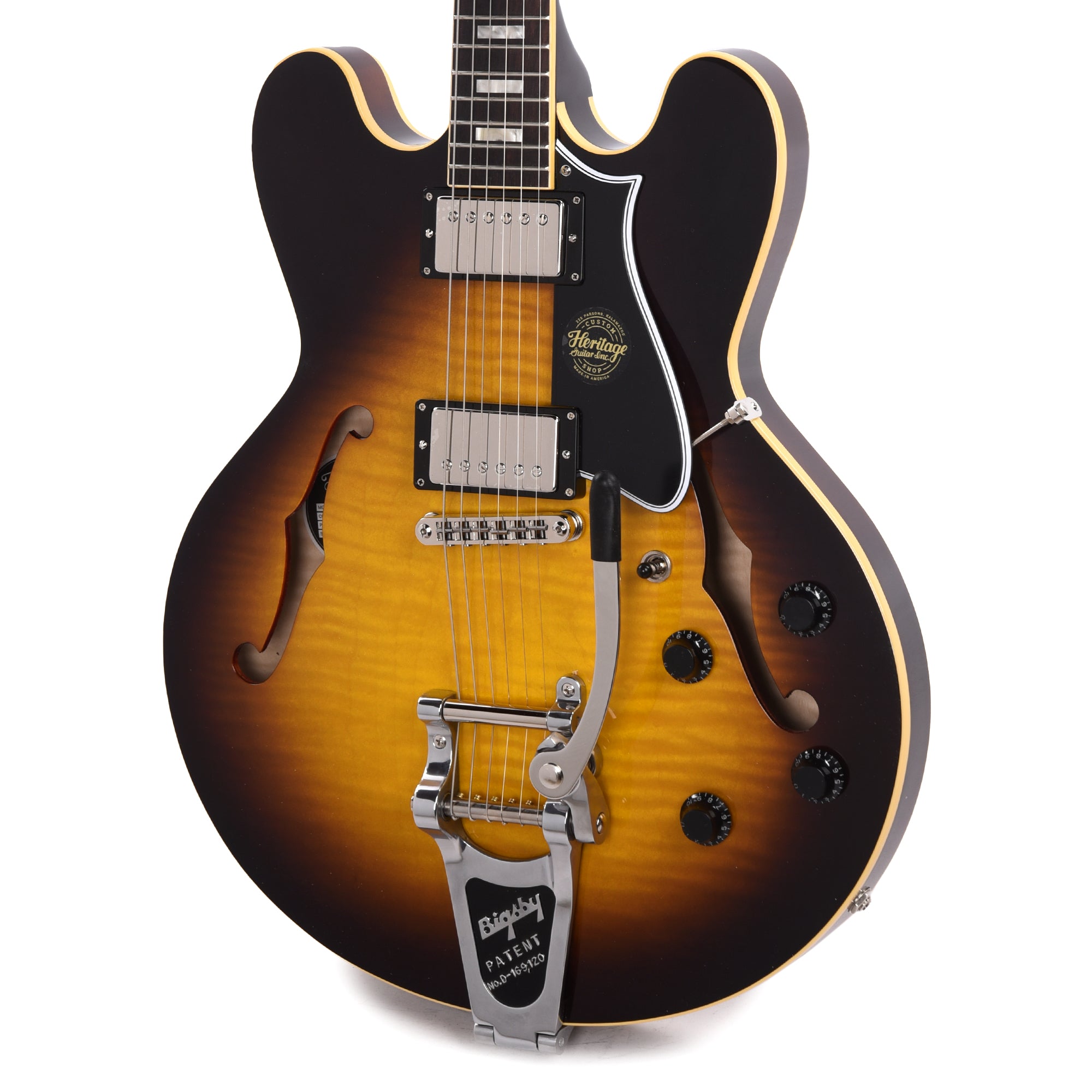 Heritage Custom Shop Core H-535 Semi-Hollow Body Original Sunburst w/Bigsby