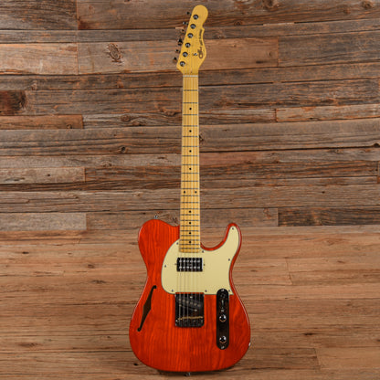 G&L Tribute Series ASAT Classic Bluesboy Semi-Hollow Transparent Orange 2021