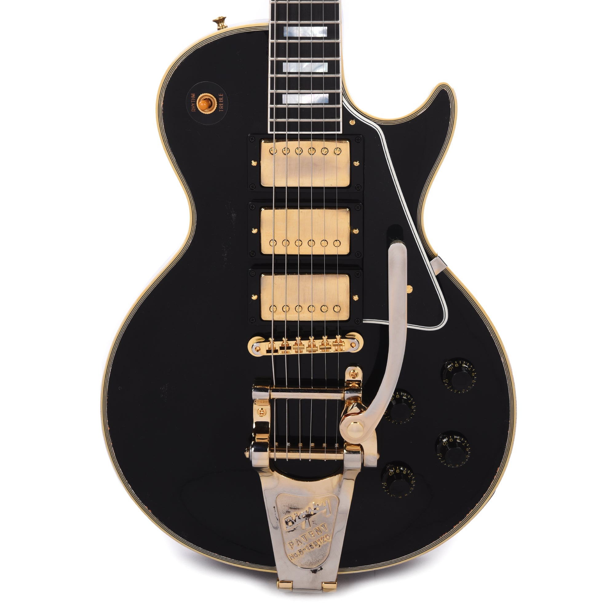 Gibson Custom Shop Murphy Lab 1957 Les Paul Custom Reissue 3-Pickup Ebony Light Aged w/Bigsby