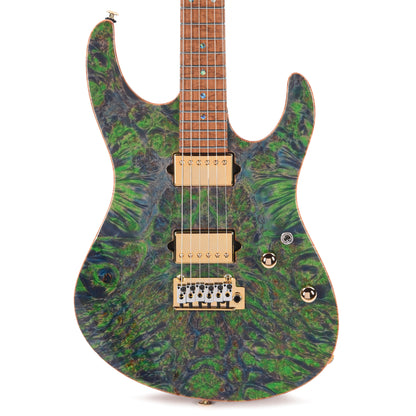 Suhr Custom Modern Trans Algae w/CME-Selected Burl Maple Top