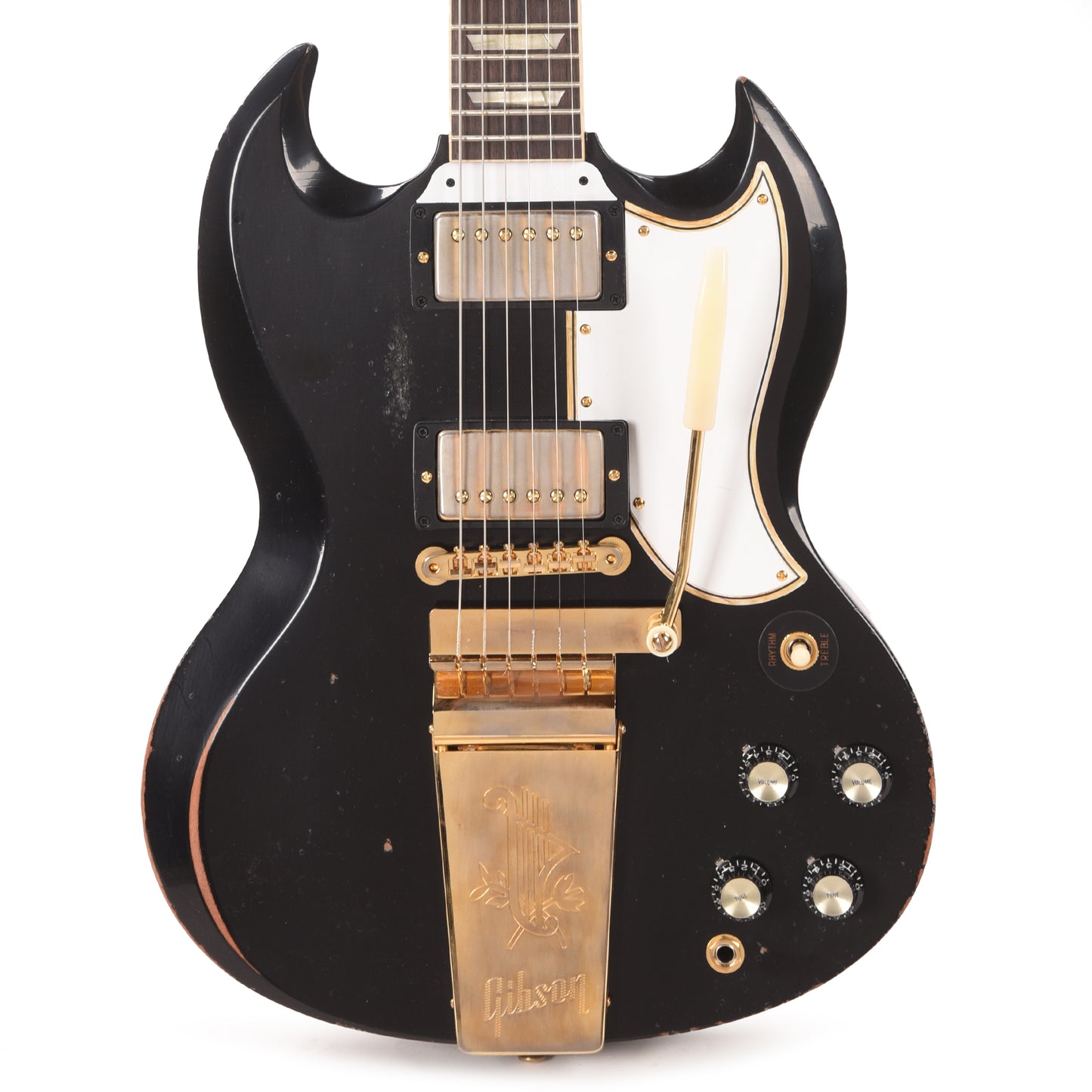 Gibson Custom Shop Murphy Lab 1961 Les Paul/SG Standard "CME Spec" Heavy Antique Ebony Heavy Aged w/Maestro Vibrola