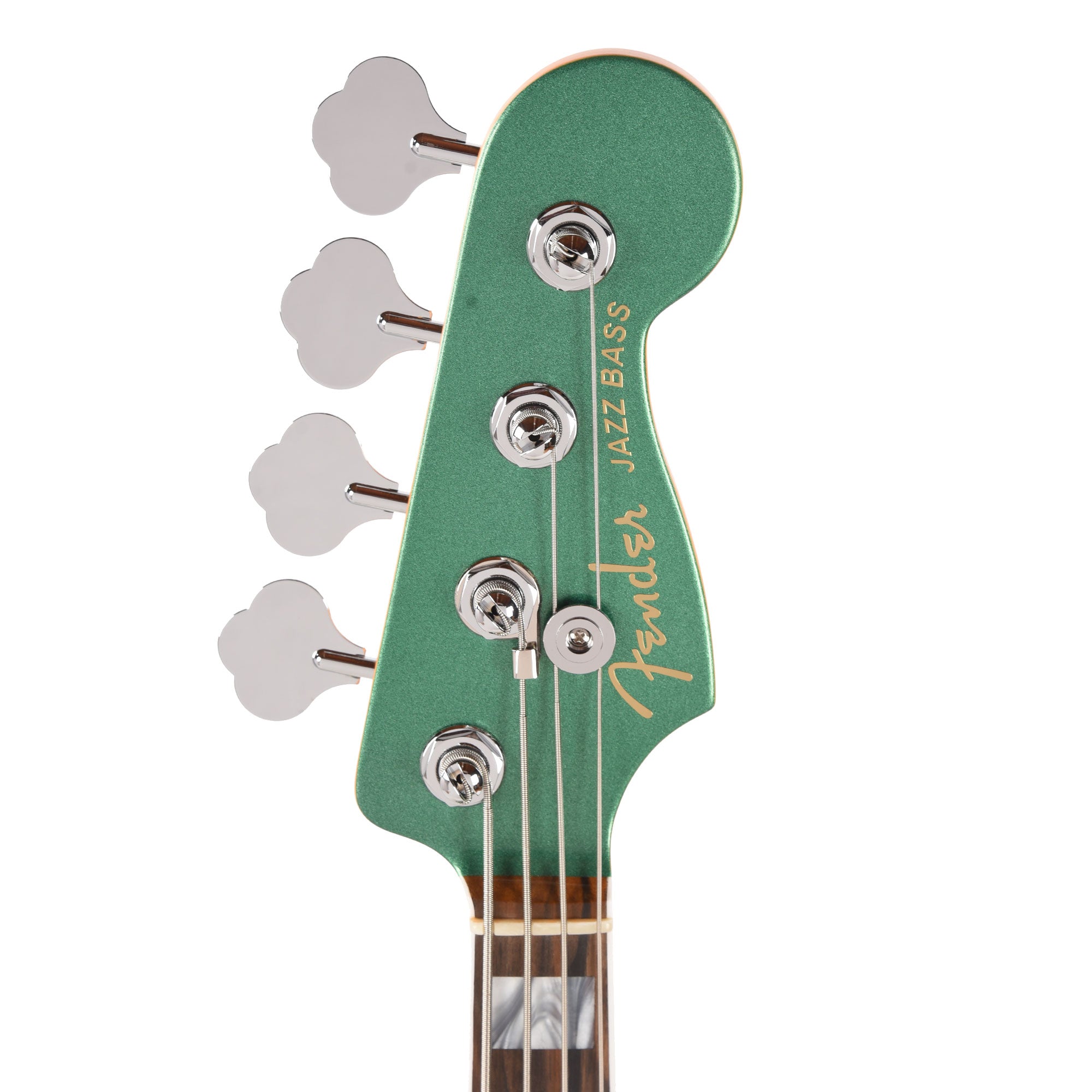 Fender American Ultra Jazz Bass Mystic Pine Green w/Ebony Fingerboard, Anodized Gold Pickguard, & Matching Headcap