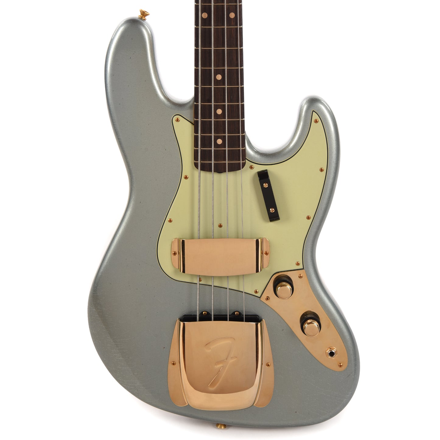 Fender Custom Shop 1960 Jazz Bass Journeyman Relic Super Aged Blue Ice Metallic w/Painted Headcap