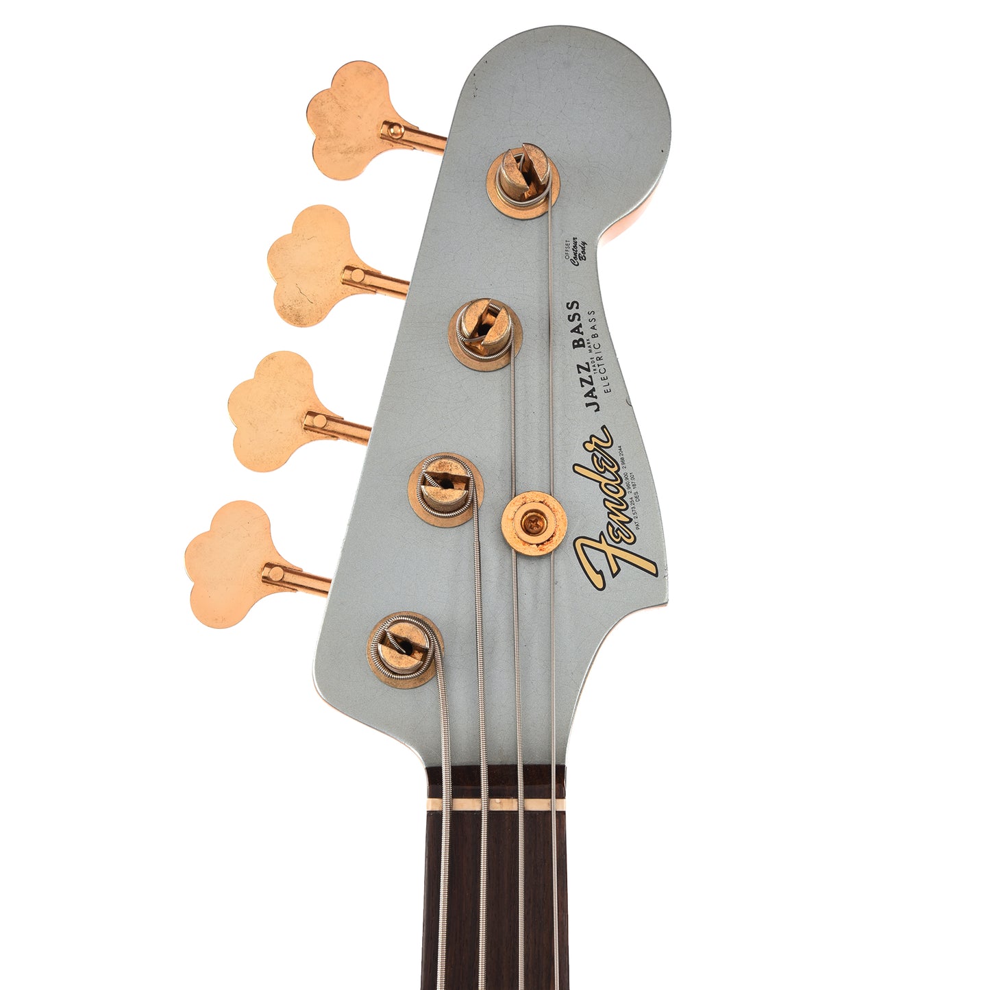 Fender Custom Shop 1960 Jazz Bass Journeyman Relic Super Aged Blue Ice Metallic w/Painted Headcap