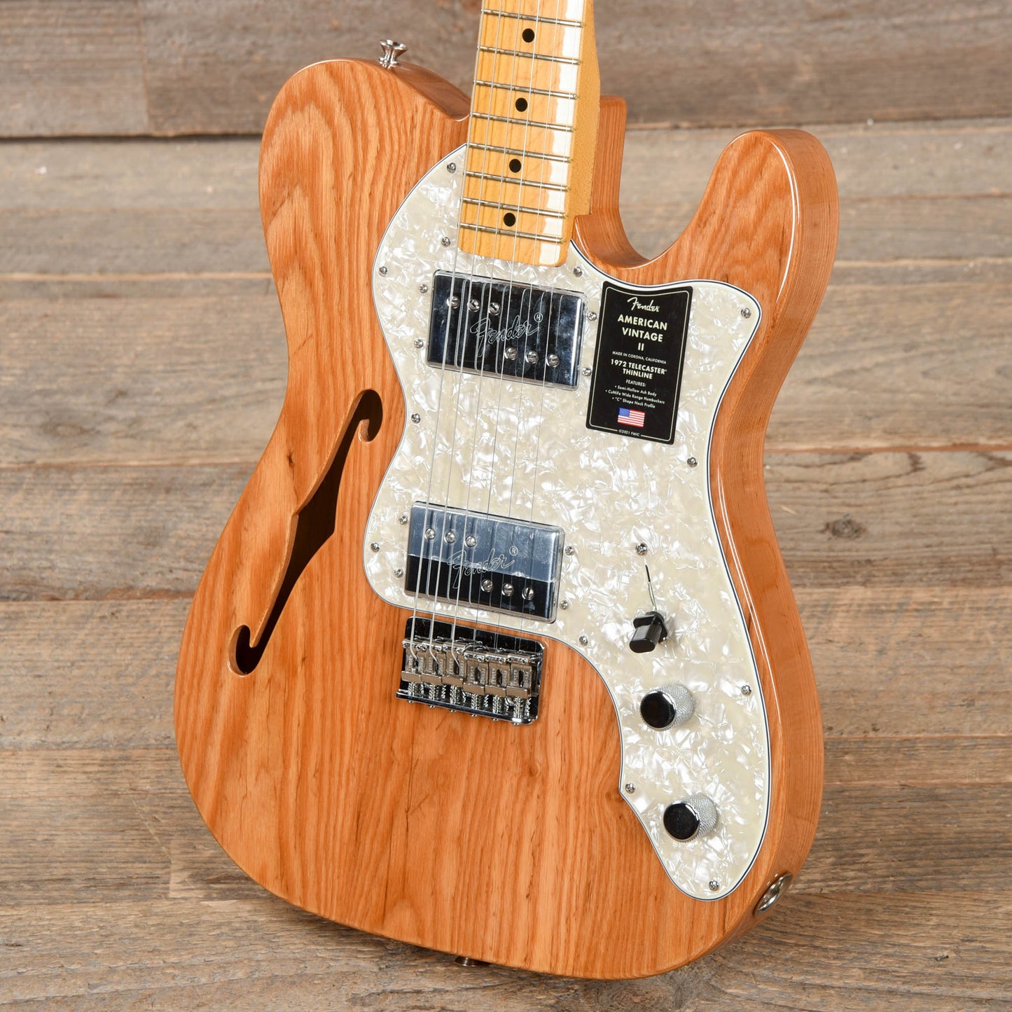 Fender American Vintage II 1972 Telecaster Thinline Aged Natural